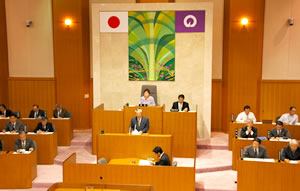 全会派一致で条例が制定された(野田市議会の様子)
