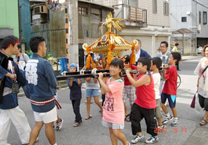地元で行われたお祭の風景